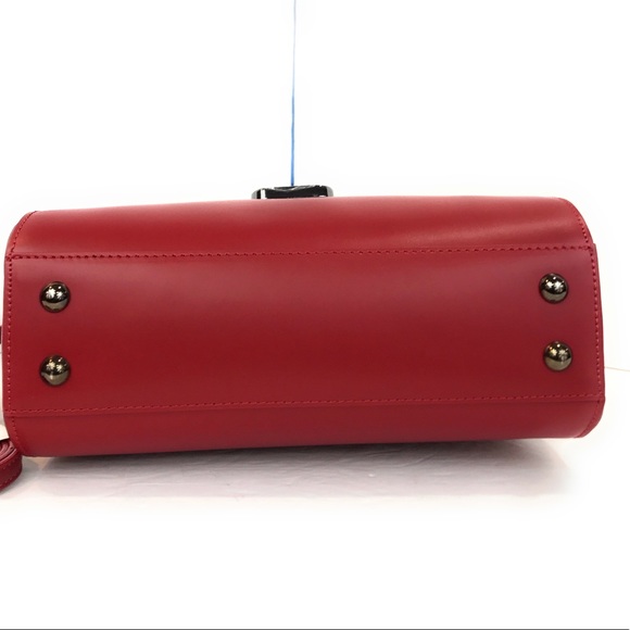 made in Italy flap leather satchel handbag bag - Picture 8 of 8